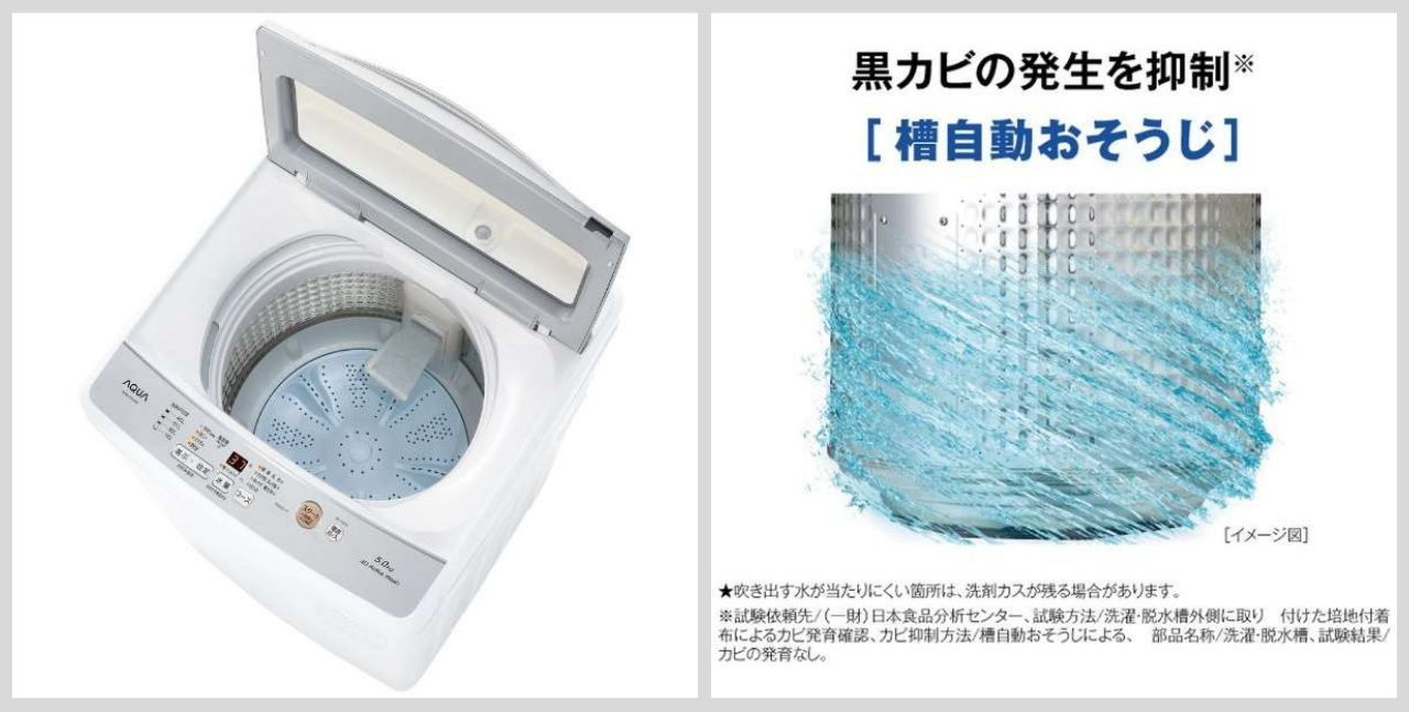 AQUA 全自動洗濯機 5kg 型番おまかせ AQUA / アクアのレンタル ...
