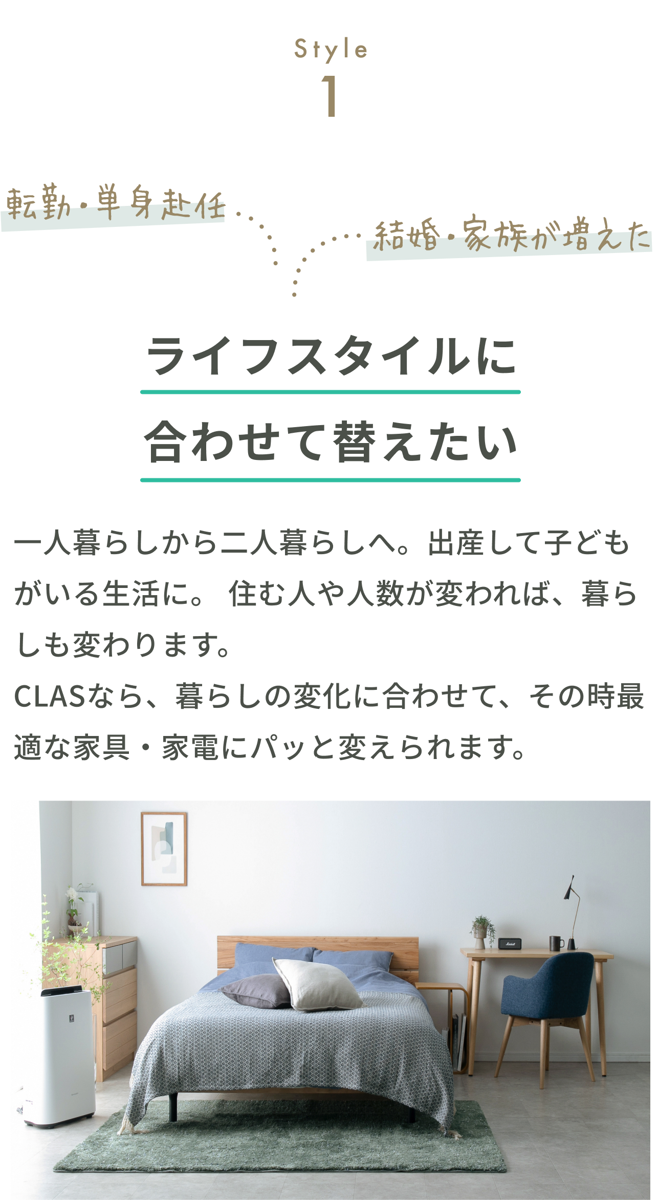 ライフスタイルに合わせて替えたい