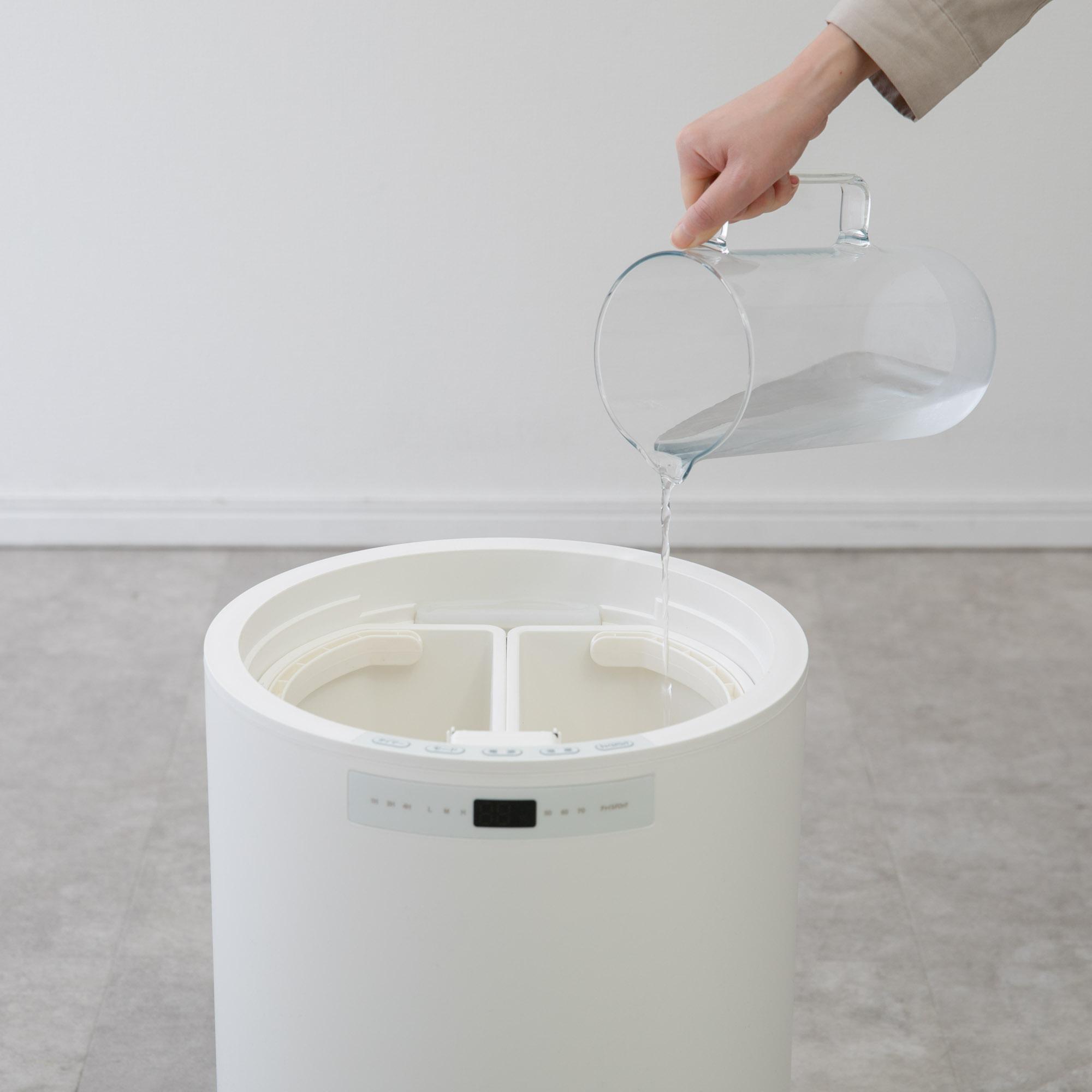 スチームファン式加湿器 上部給水可能 大容量タイプ W34.0×D34.0