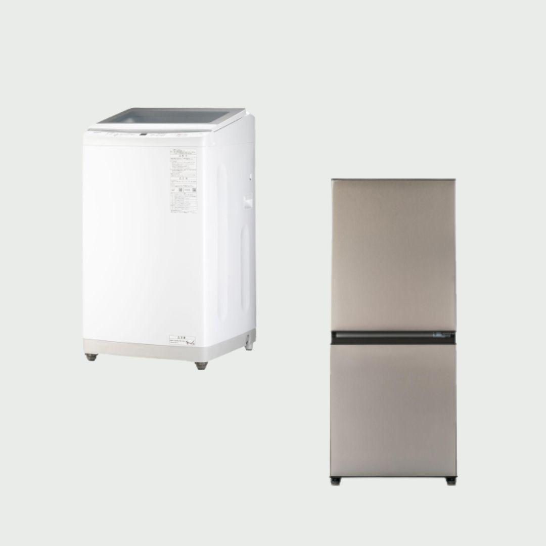 CLAS SET】AQUA 家電2点セット 洗濯機 7kg＆冷蔵庫 135Lのレンタル 