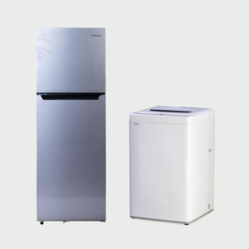 CLAS SET】ゆとりの一人暮らし家電 2点セット 7kg洗濯機 & 227L 冷凍 