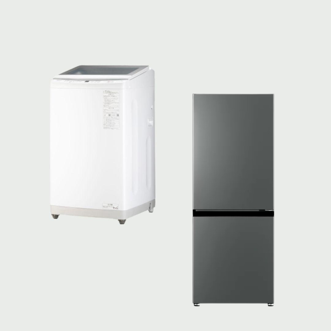 CLAS SET】AQUA 家電2点セット 洗濯機 7kg＆冷蔵庫 200Lのレンタル 