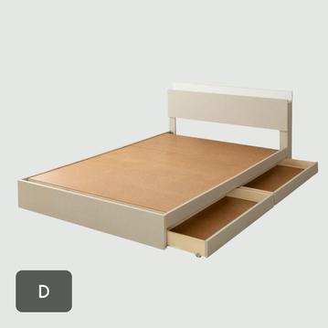 Apel  ツートン   宮付き 収納ベッドフレーム  OHKA